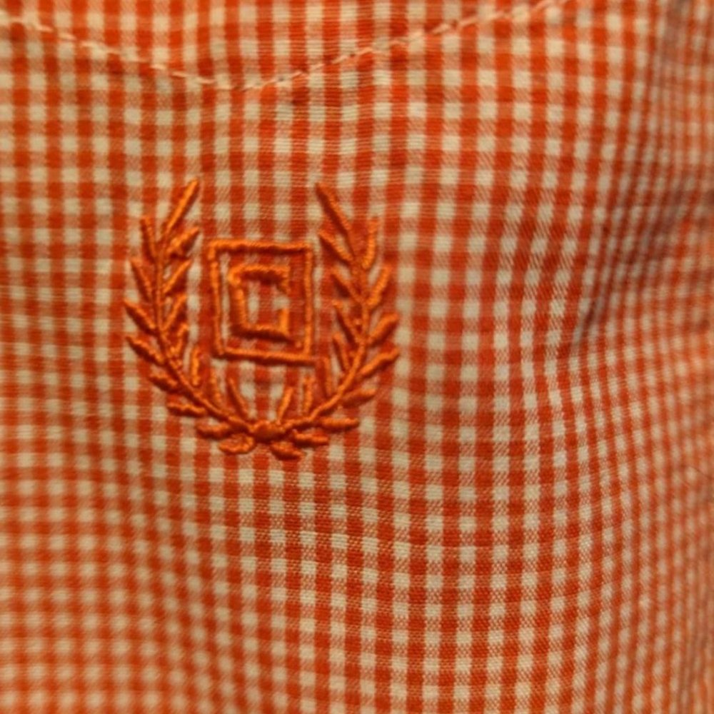 Chaps Colorblock Gingham Preppy Patchwork Button … - image 5